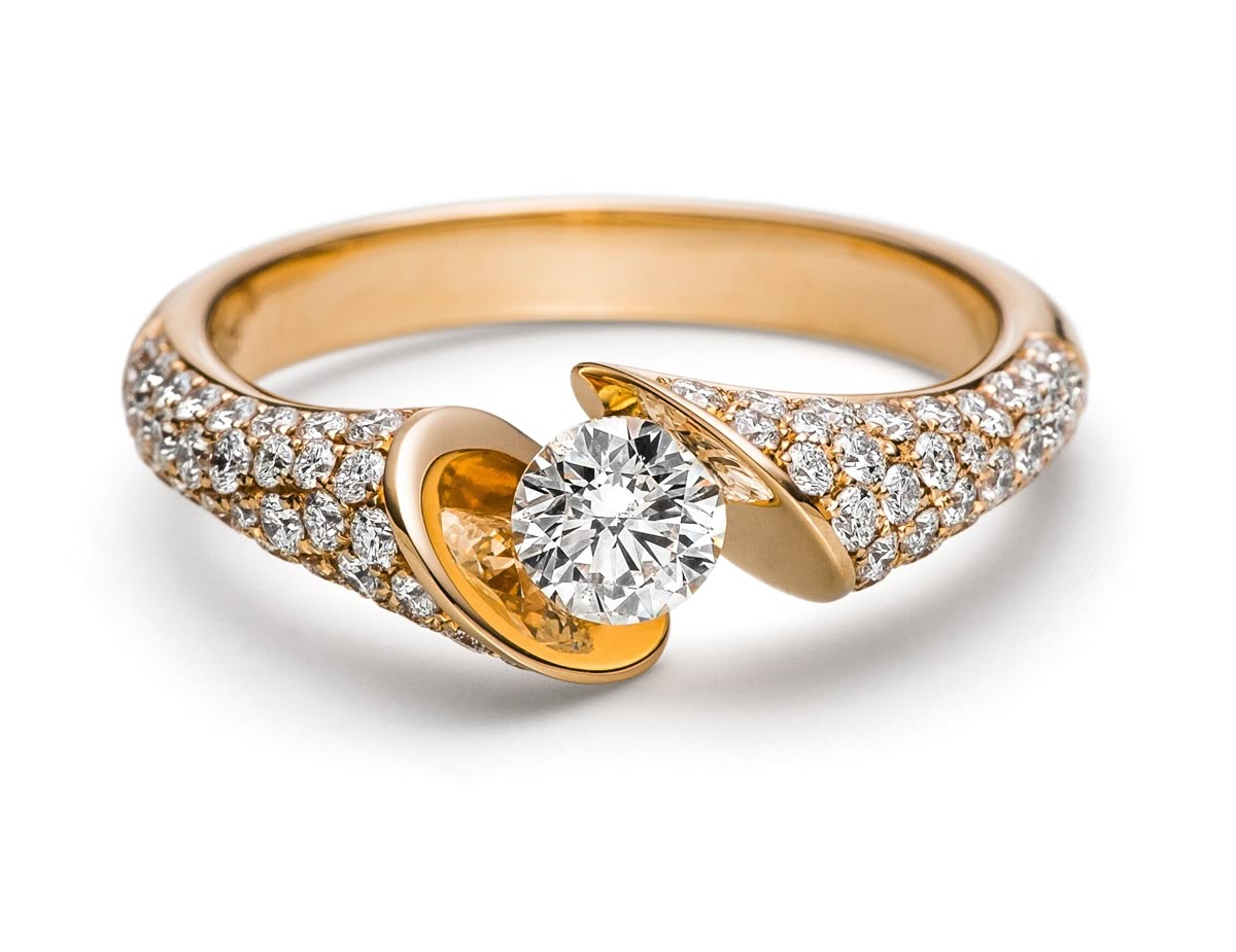 Diamond Tension-Set Ring