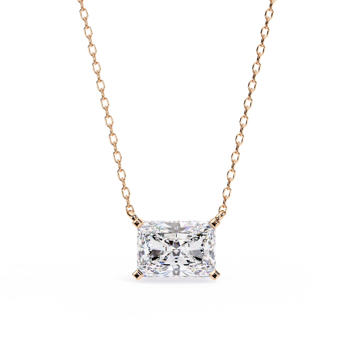 Radiant Elegance Diamond Solitaire Pendant