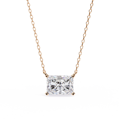 Radiant Elegance Diamond Solitaire Pendant