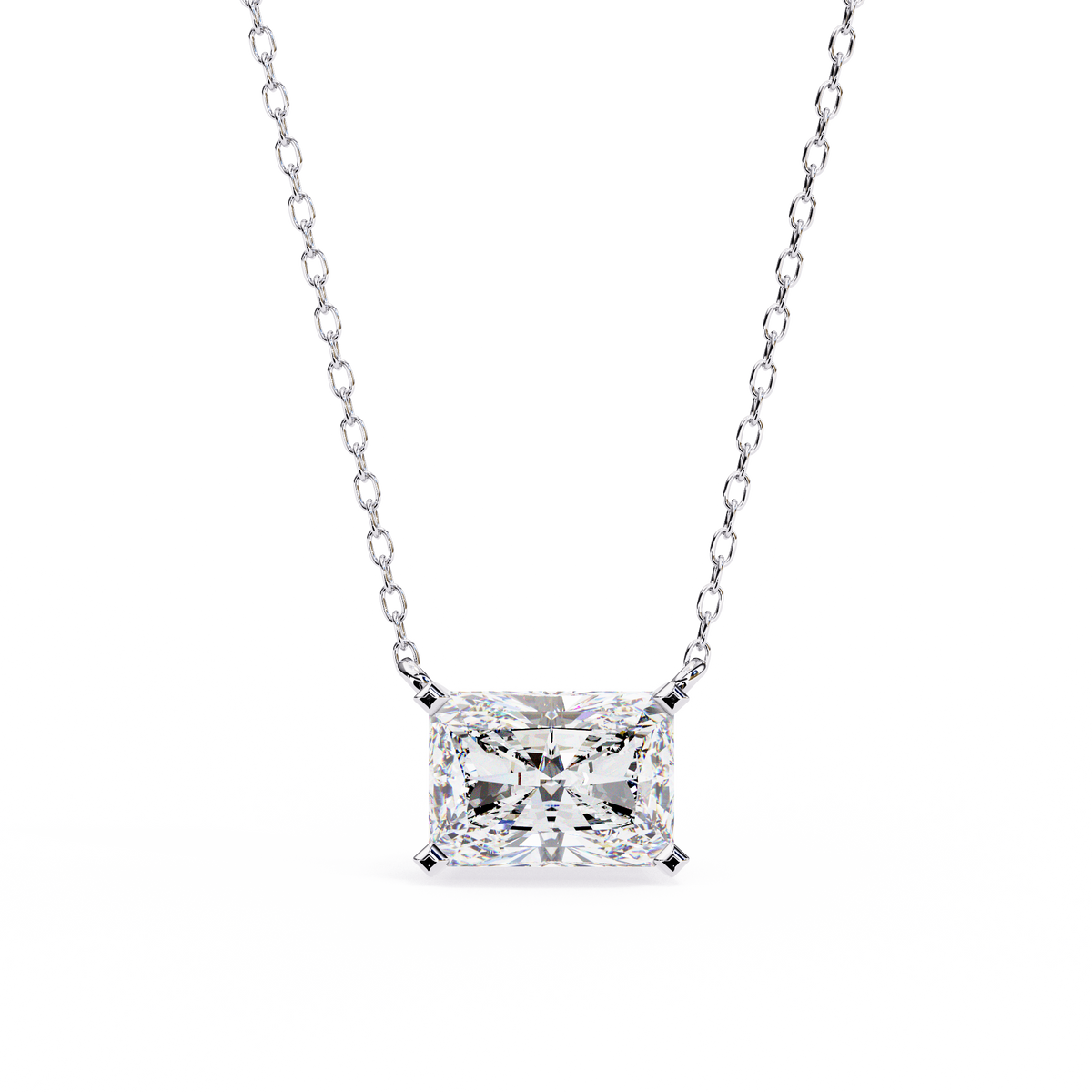 Radiant Elegance Diamond Solitaire Pendant