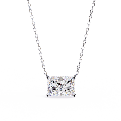 Radiant Elegance Diamond Solitaire Pendant