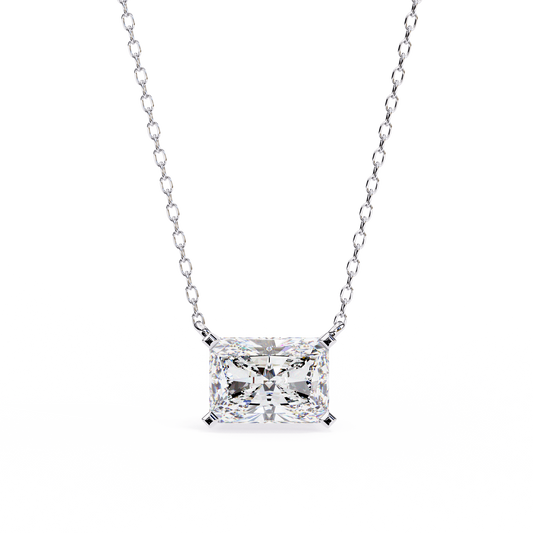 Radiant Elegance Diamond Solitaire Pendant