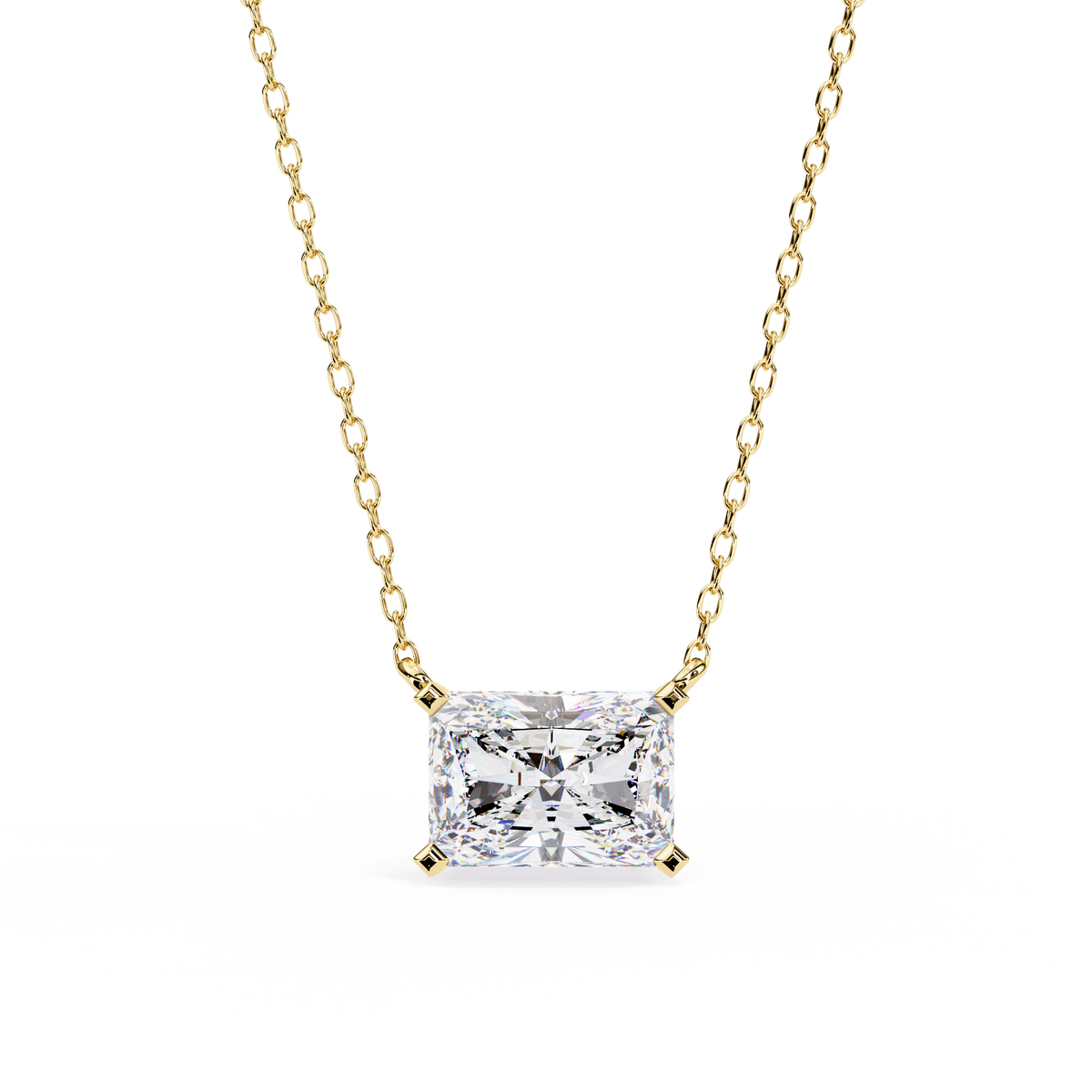 Radiant Elegance Diamond Solitaire Pendant