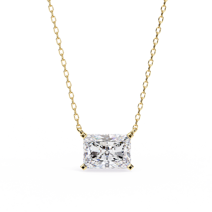 Radiant Elegance Diamond Solitaire Pendant