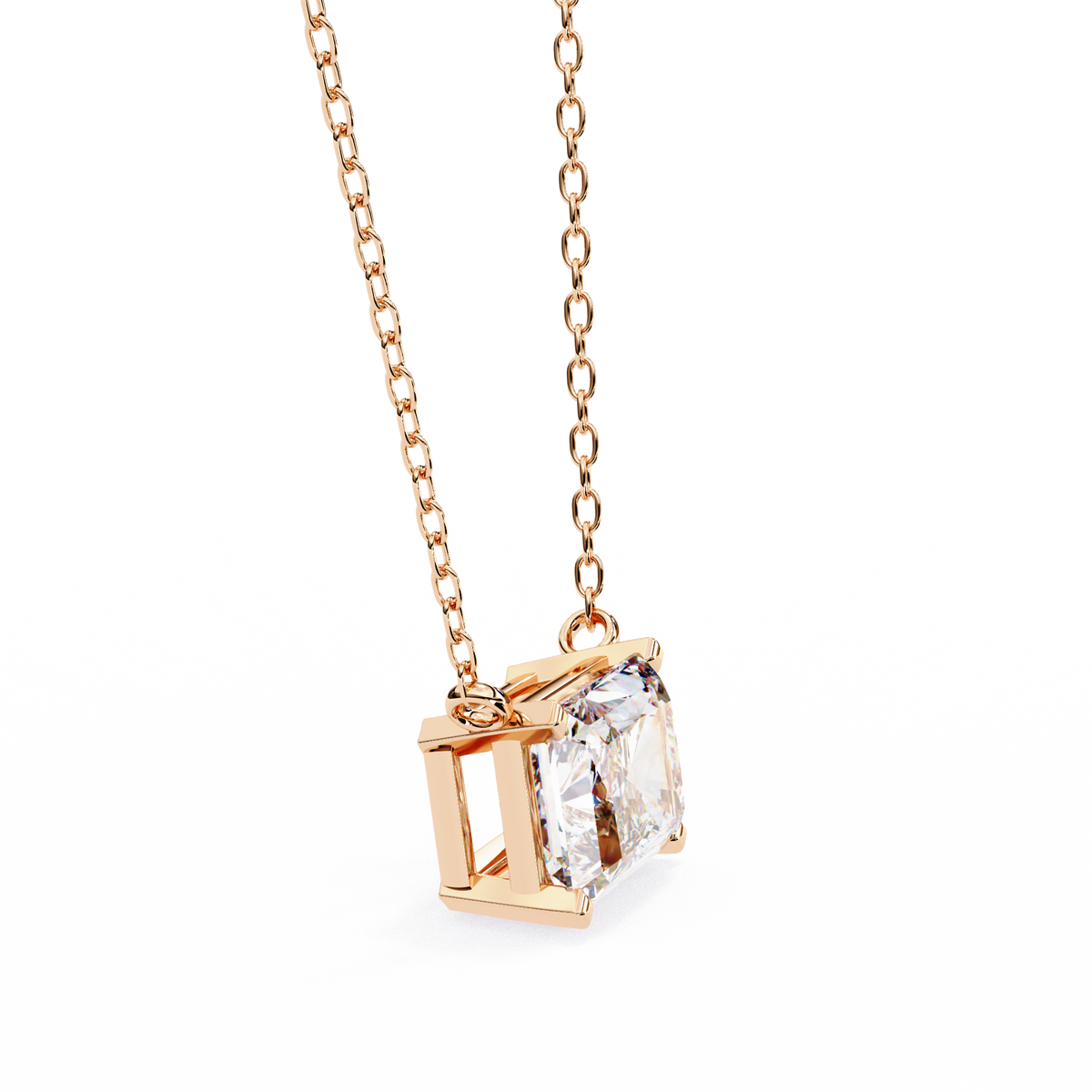 Radiant Elegance Diamond Solitaire Pendant