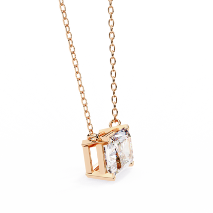 Radiant Elegance Diamond Solitaire Pendant