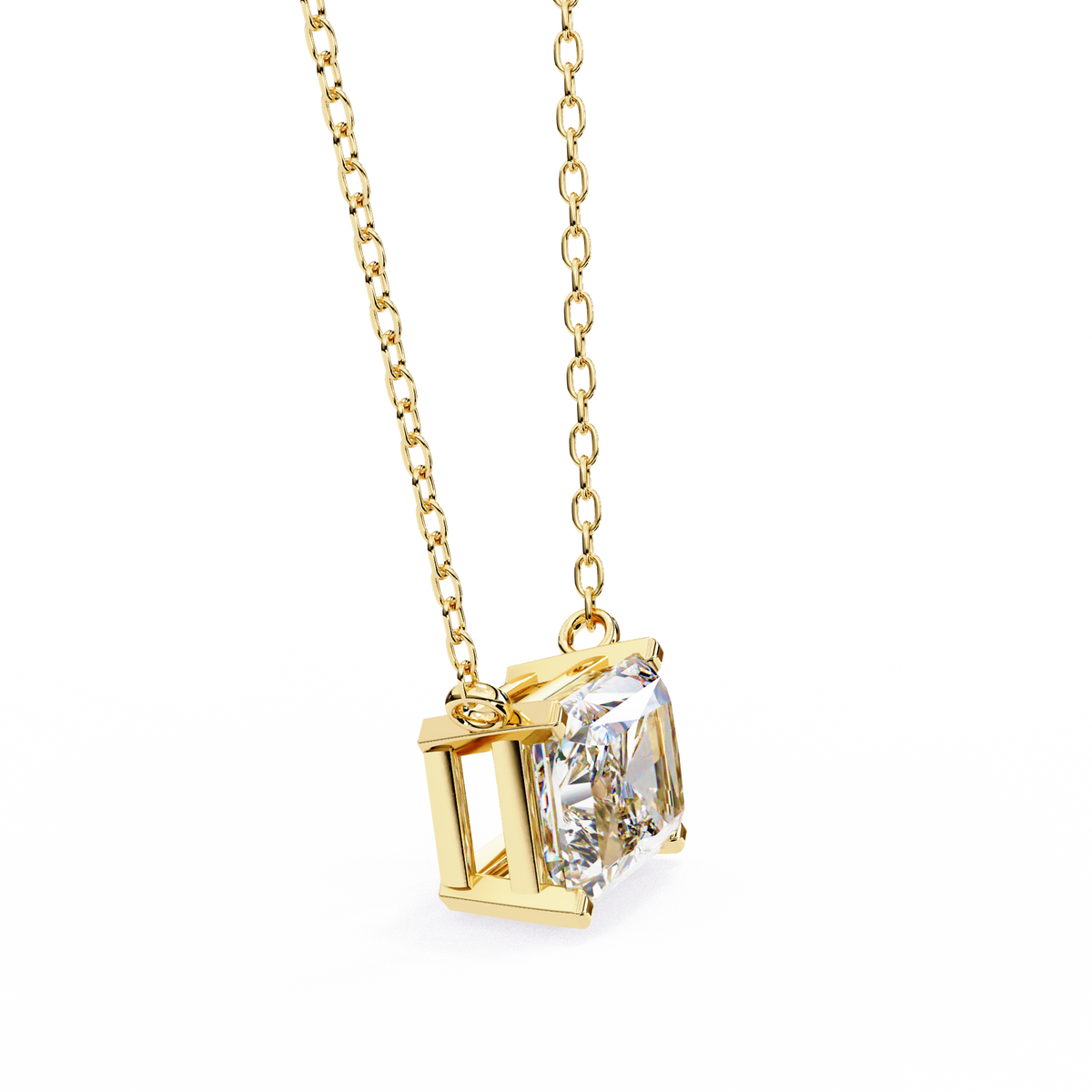 Radiant Elegance Diamond Solitaire Pendant
