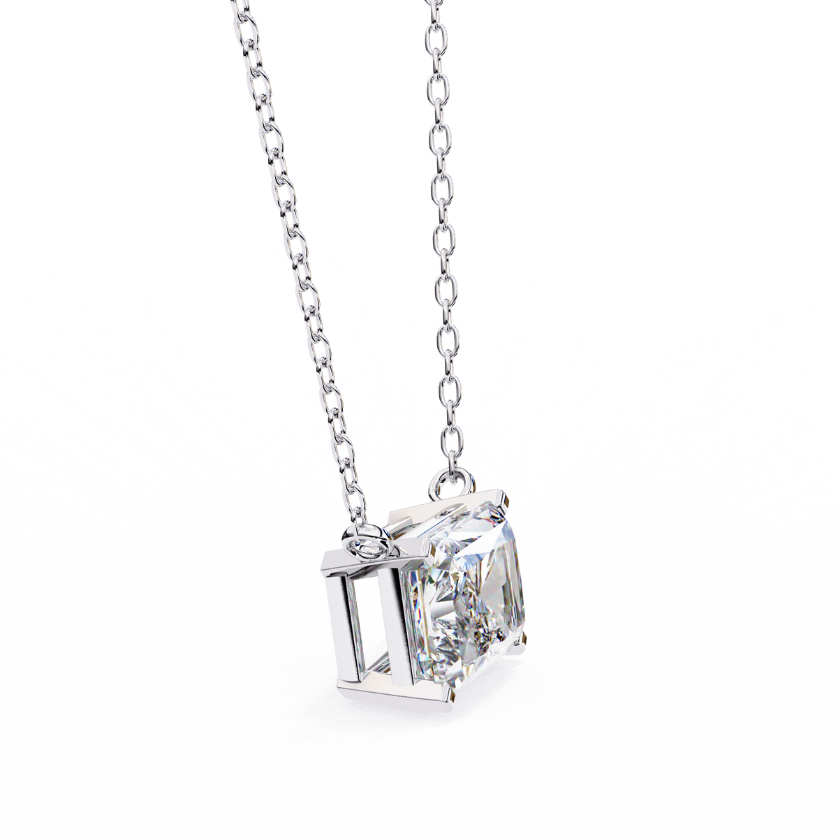 Radiant Elegance Diamond Solitaire Pendant