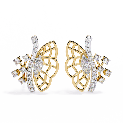 Enchanted Butterfly Diamond Stud Earrings