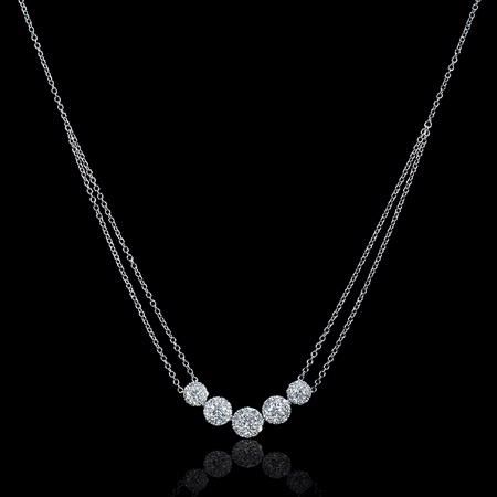 double-strand diamond pendant