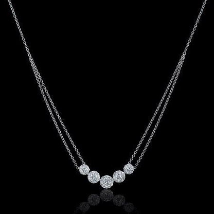 double-strand diamond pendant