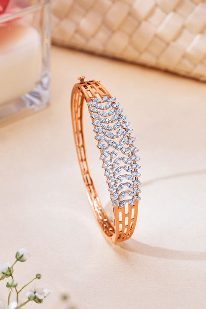 Radiant Flora Diamond Bangle