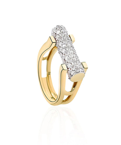 The Apex Pavé Cylinder Ring