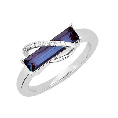 Modern Baguette Gemstone Bypass Ring