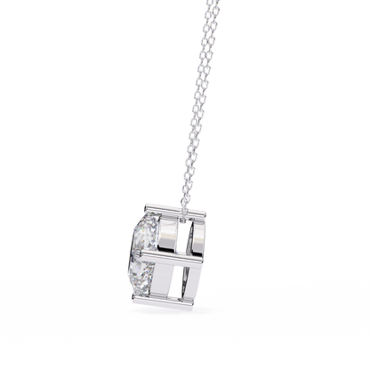 Classic Cushion-Cut Solitaire Diamond Pendant