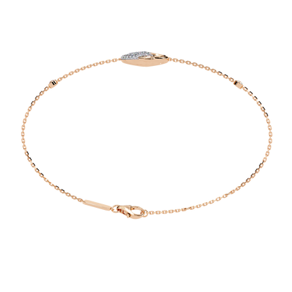 Diamond Swirl Chain Bracelet – Yellow Gold