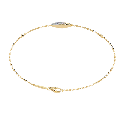 Diamond Swirl Chain Bracelet – Yellow Gold