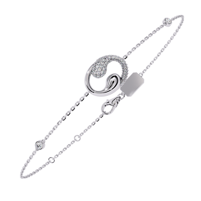 Diamond Swirl Chain Bracelet – Yellow Gold