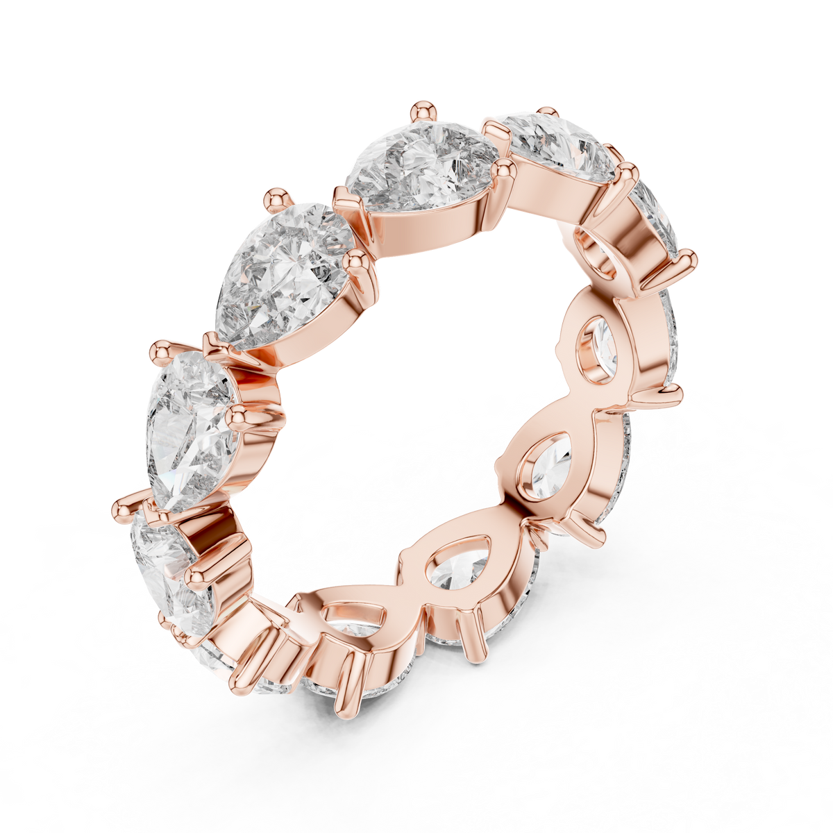 Brilliant Pear-Cut Diamond Eternity Band