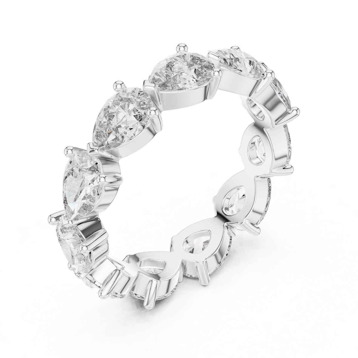 Brilliant Pear-Cut Diamond Eternity Band