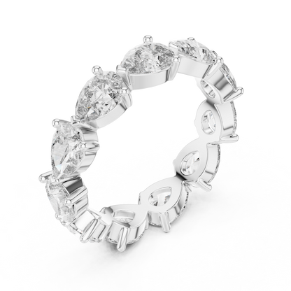 Brilliant Pear-Cut Diamond Eternity Band