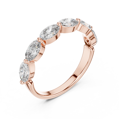 Classic Oval Cut Diamond Semi-Mount Band