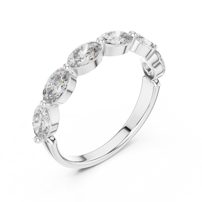 Classic Oval Cut Diamond Semi-Mount Band