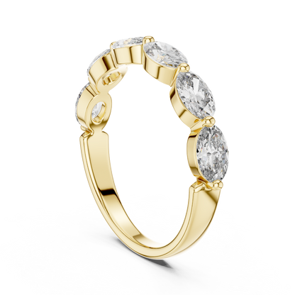 Classic Oval Cut Diamond Semi-Mount Band