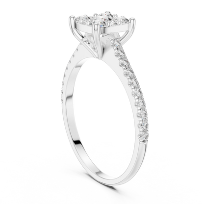 Diamond Cluster Engagement Ring