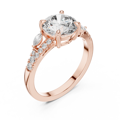 Elegant Round Diamond Engagement Ring