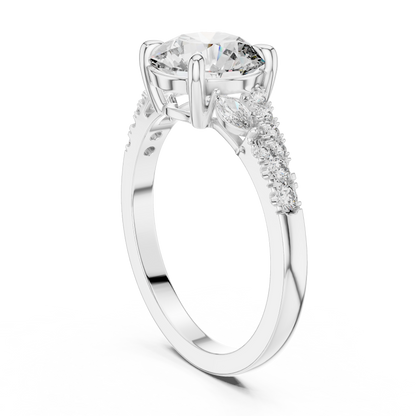Elegant Round Diamond Engagement Ring