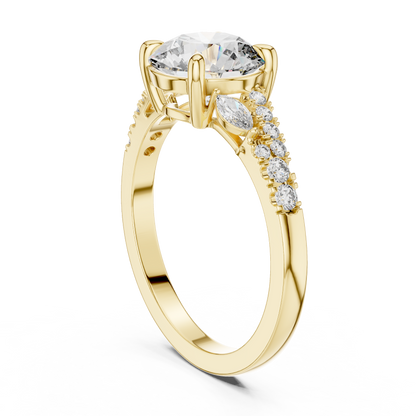 Elegant Round Diamond Engagement Ring
