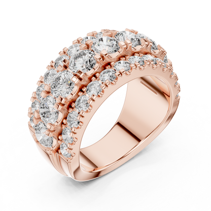 Multi-Row Diamond Band Ring