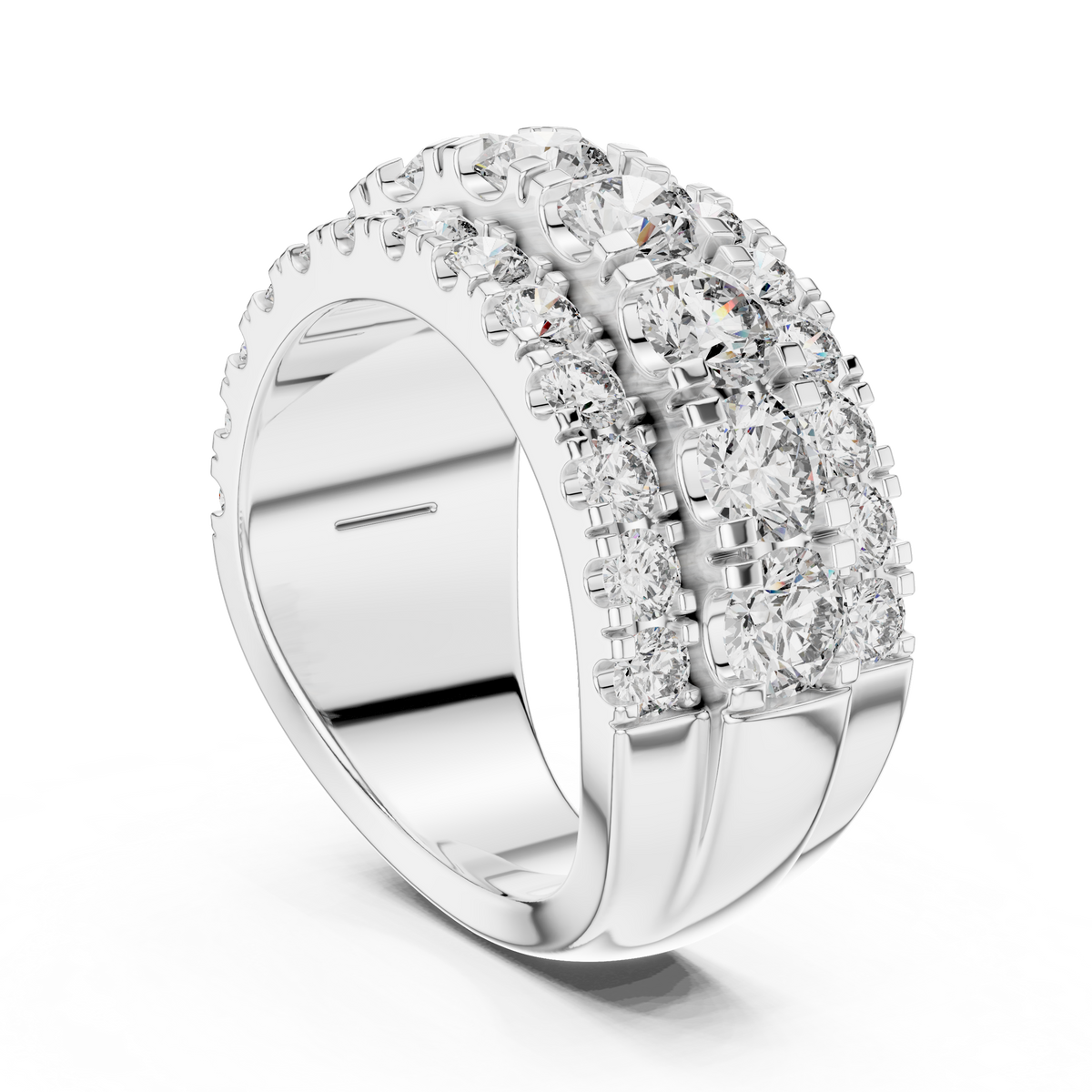 Multi-Row Diamond Band Ring