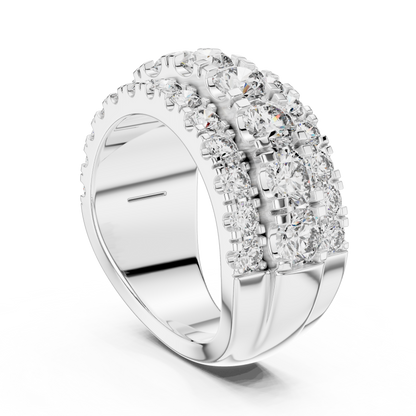 Multi-Row Diamond Band Ring