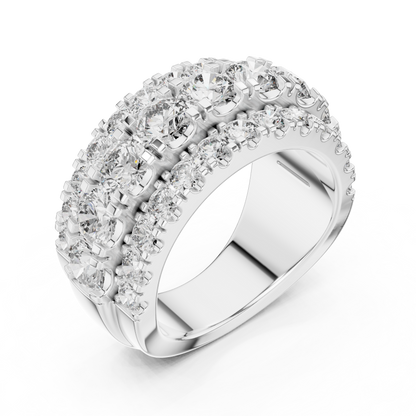 Multi-Row Diamond Band Ring