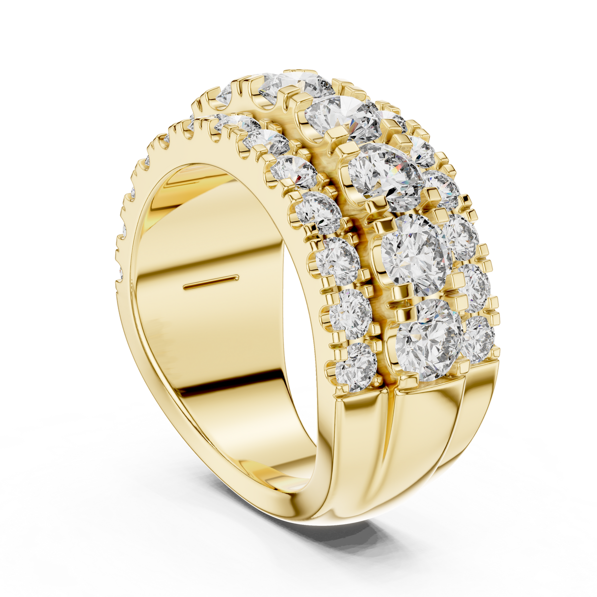 Multi-Row Diamond Band Ring