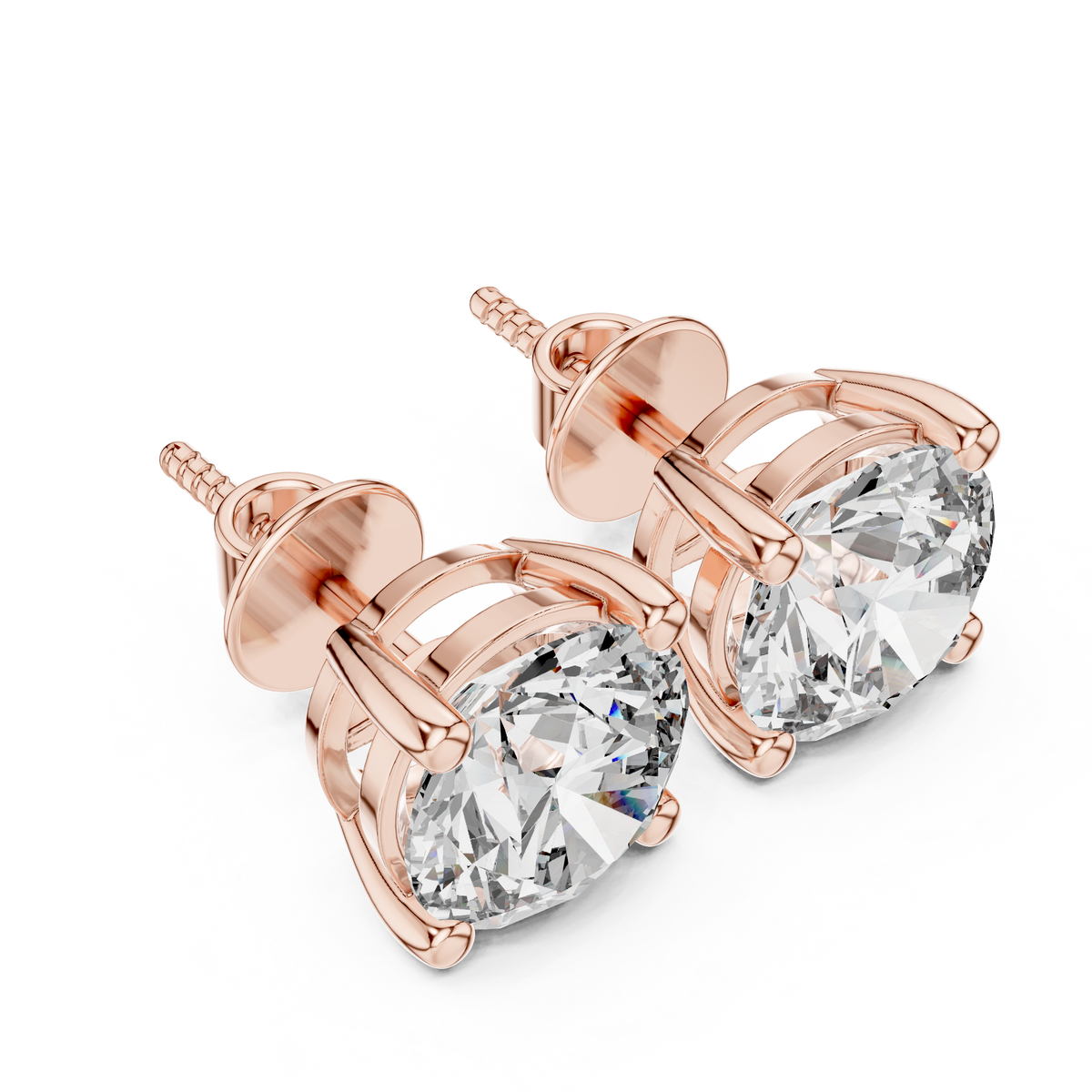 Classic Diamond Solitaire Earrings