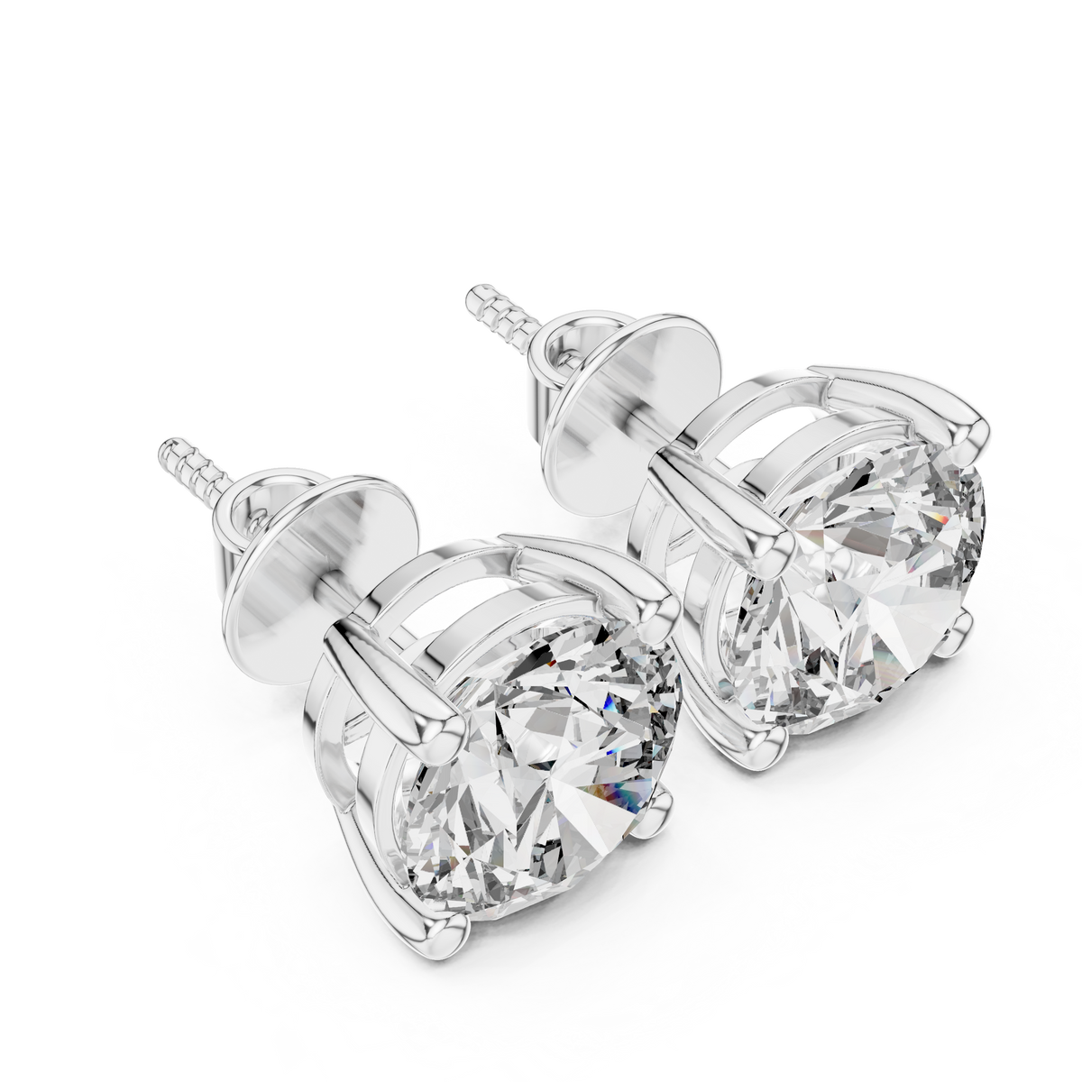 Classic Diamond Solitaire Earrings