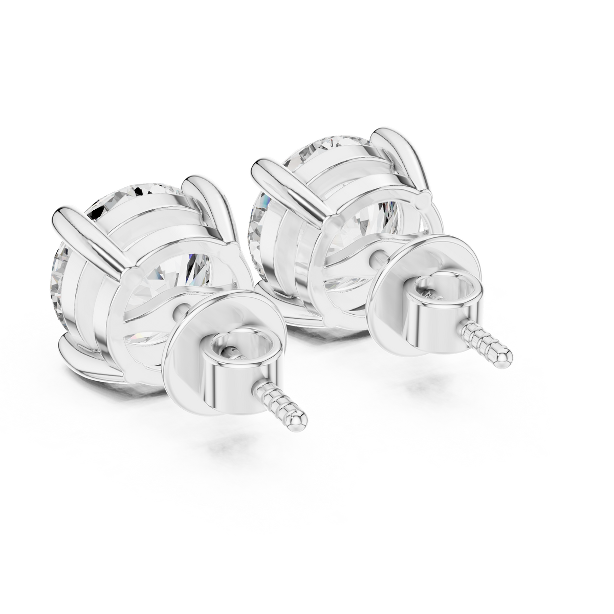 Classic Diamond Solitaire Earrings