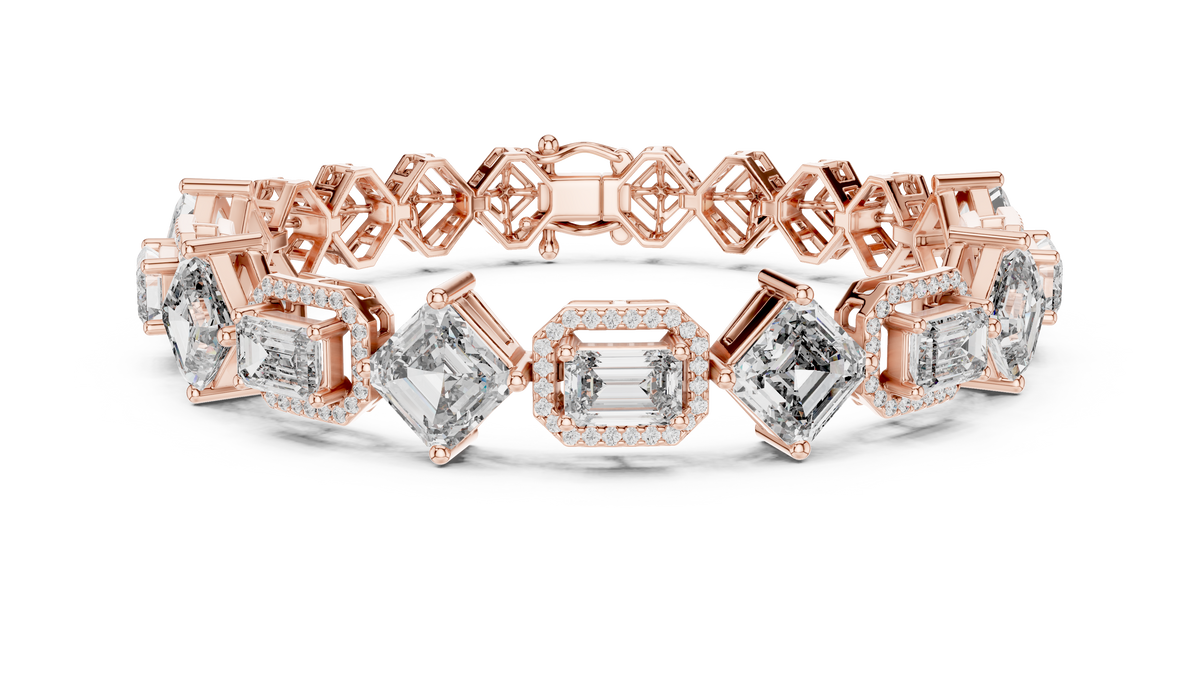 Radiant Alternating Diamond Statement Tennis Bracelet