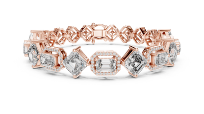 Radiant Alternating Diamond Statement Tennis Bracelet