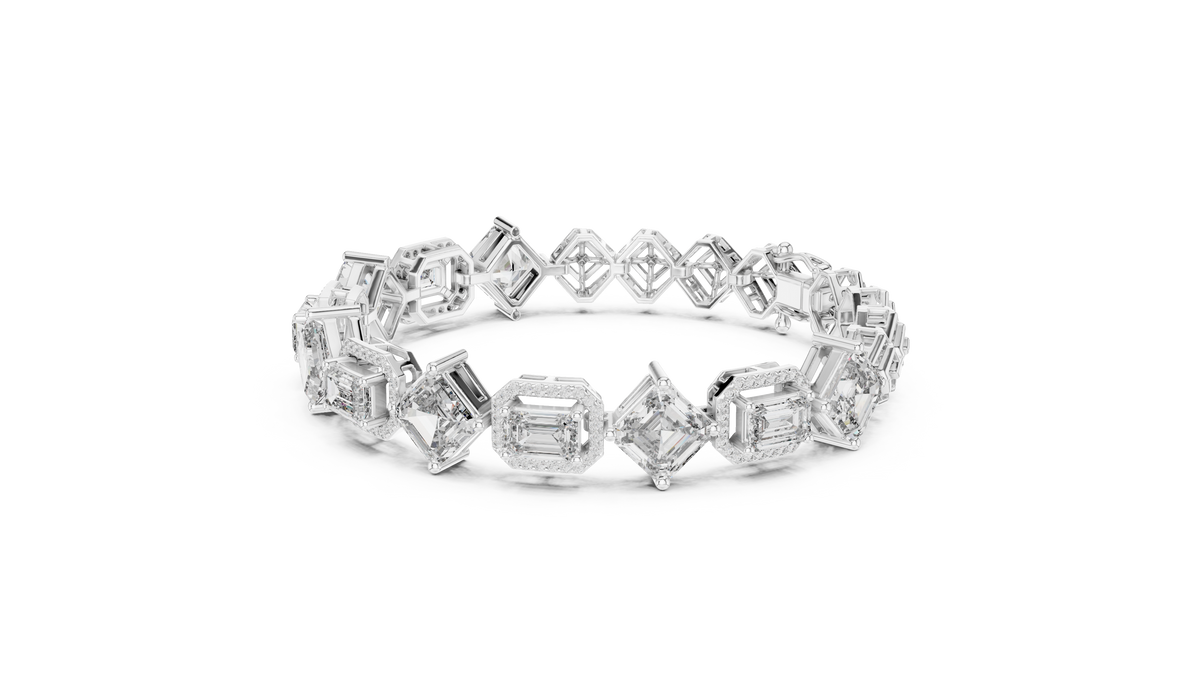 Radiant Alternating Diamond Statement Tennis Bracelet
