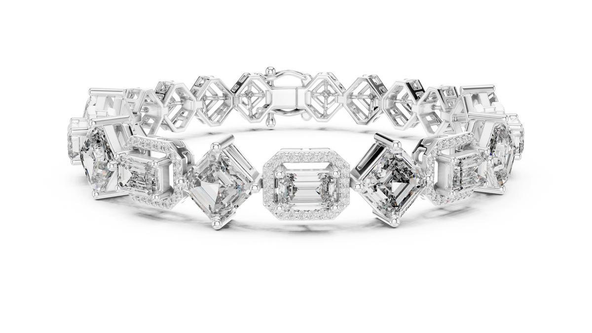 Radiant Alternating Diamond Statement Tennis Bracelet