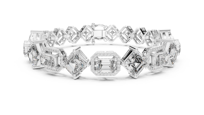 Radiant Alternating Diamond Statement Tennis Bracelet