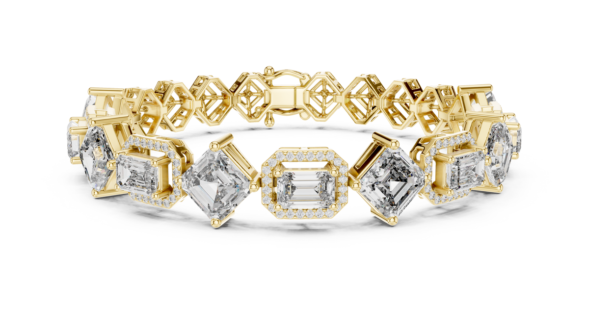 Radiant Alternating Diamond Statement Tennis Bracelet