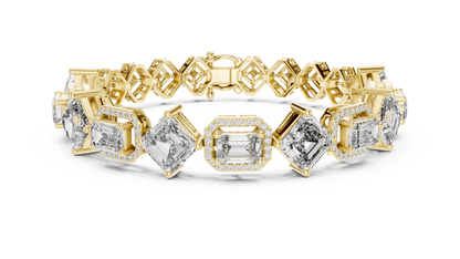 Radiant Alternating Diamond Statement Tennis Bracelet