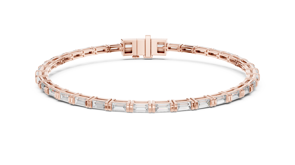 Classic Baguette Cut Diamond Tennis Bracelet