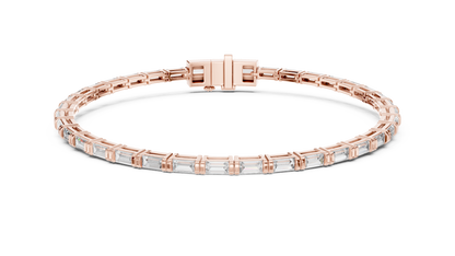 Classic Baguette Cut Diamond Tennis Bracelet
