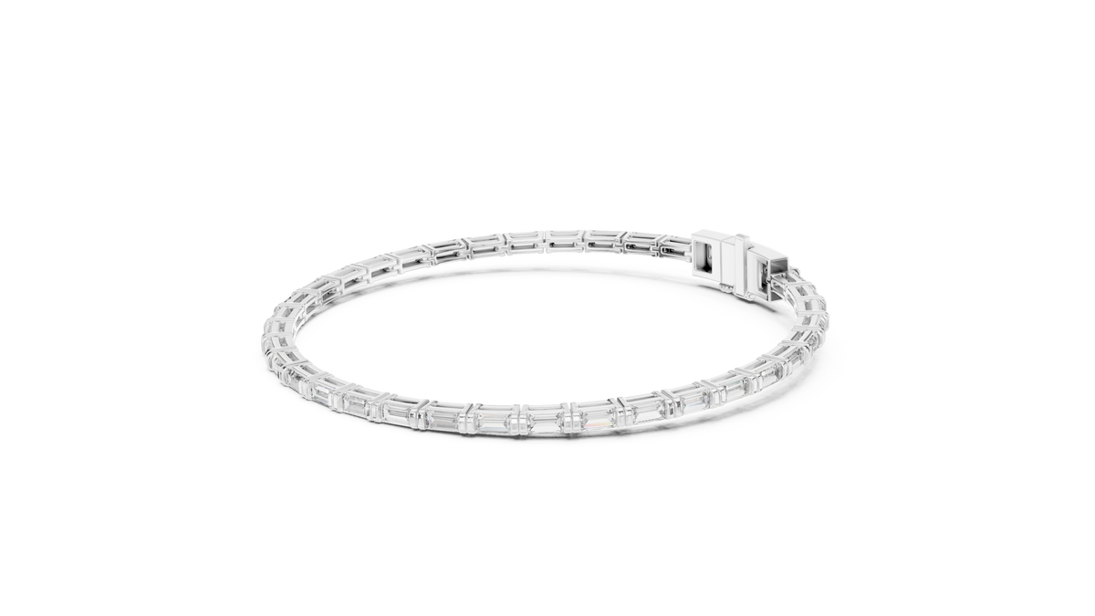 Classic Baguette Cut Diamond Tennis Bracelet